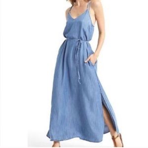 Gap Tencel Cross Back Maxi Dress
